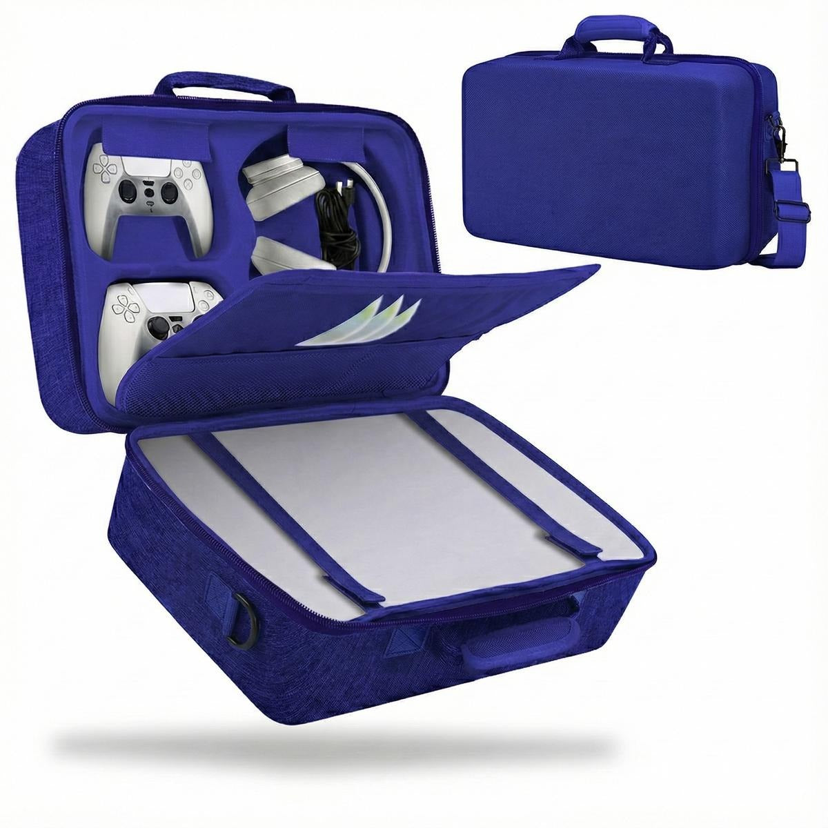 Travel Case for PS5 - Thickened Hard Shell Protective Organizer for PS5 Console, Headset, Dual Controllers, Game Discs & Accessories with Carry Handle